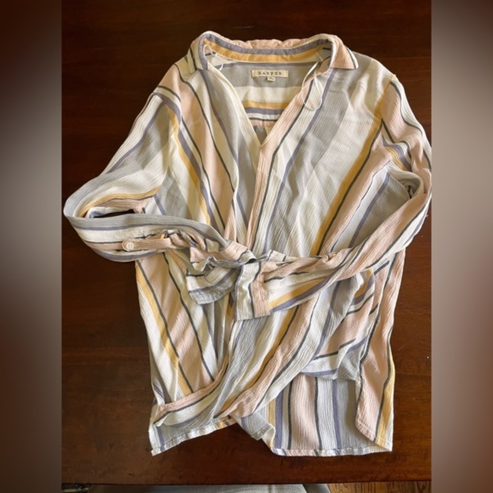 Work Striped Blouse